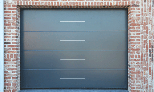 Porte de garage sectionne à motif